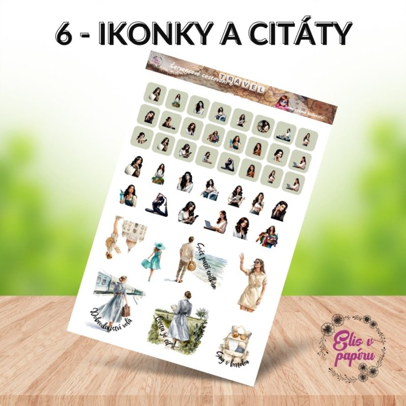 Červencové cestování | Měsíční samolepkový kit