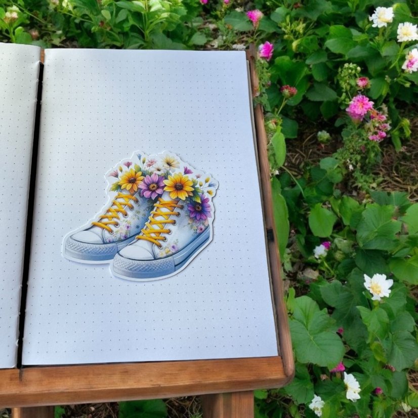 Boty plné jara | Maxi kusová samolepka pro diář i scrapbook