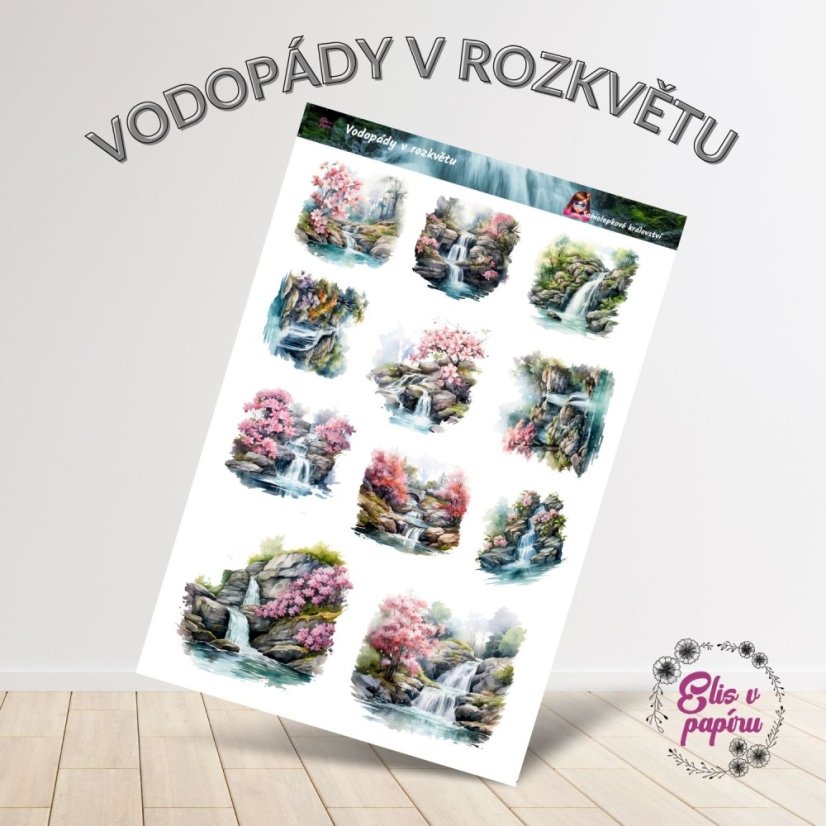 Vodopády v rozkvětu | Samolepky do diáře