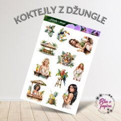 Koktejly z džungle | Samolepky do diáře