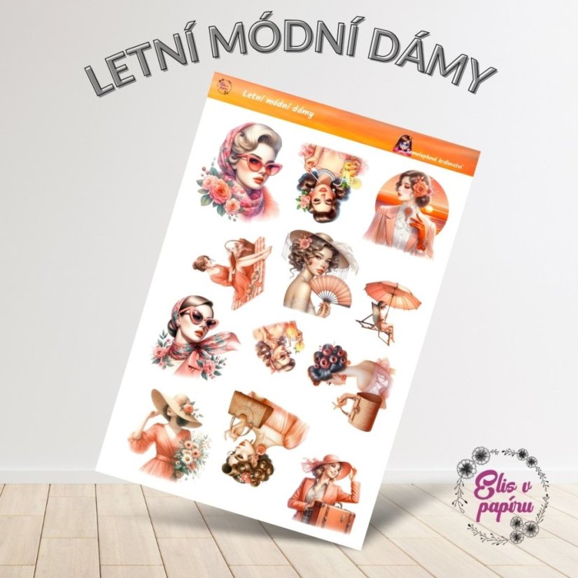 Letní módní dámy | Samolepky do diáře