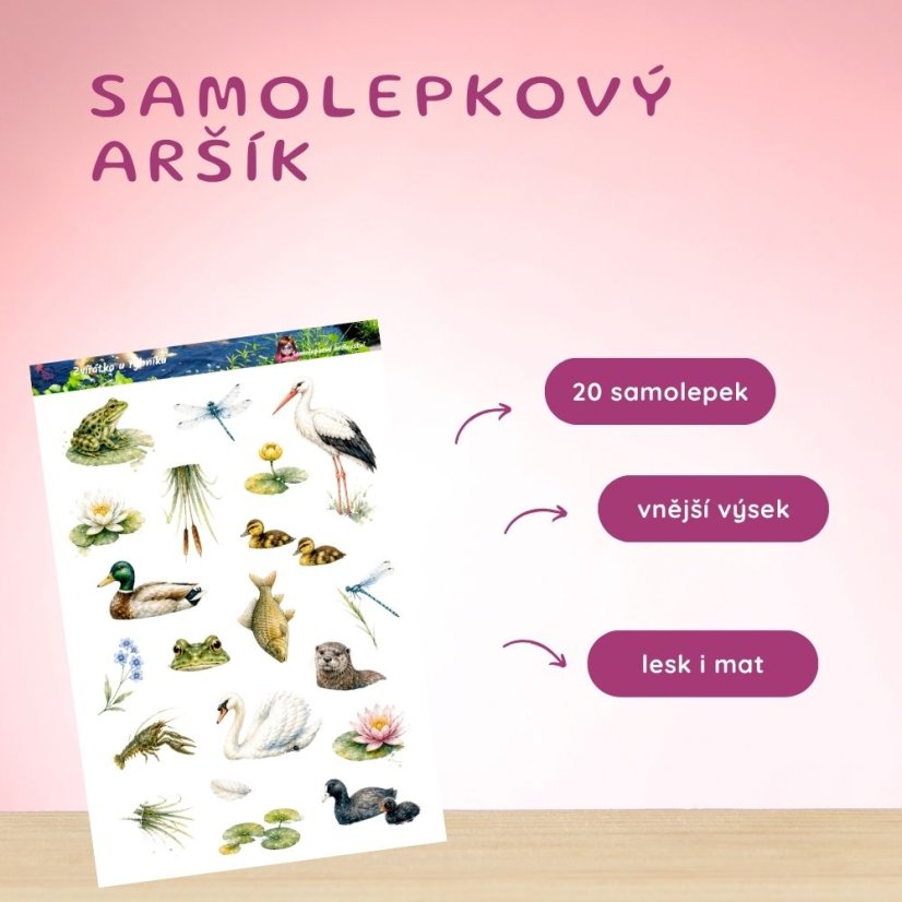 Zvířata u rybníku | Samolepky do diáře