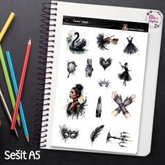 Černá labuť | Samolepky do diáře