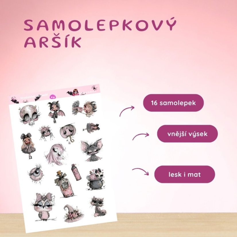 Strašidelně roztomilé | Samolepky do diáře