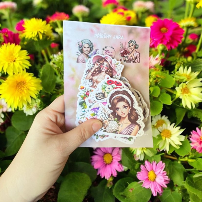 Příběhy jara | Velké kusové samolepky pro diář i scrapbook