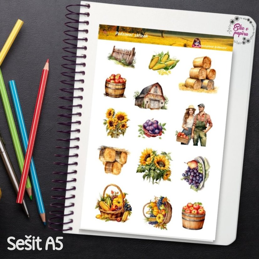 Podzimní sklizeň | Samolepky do diáře