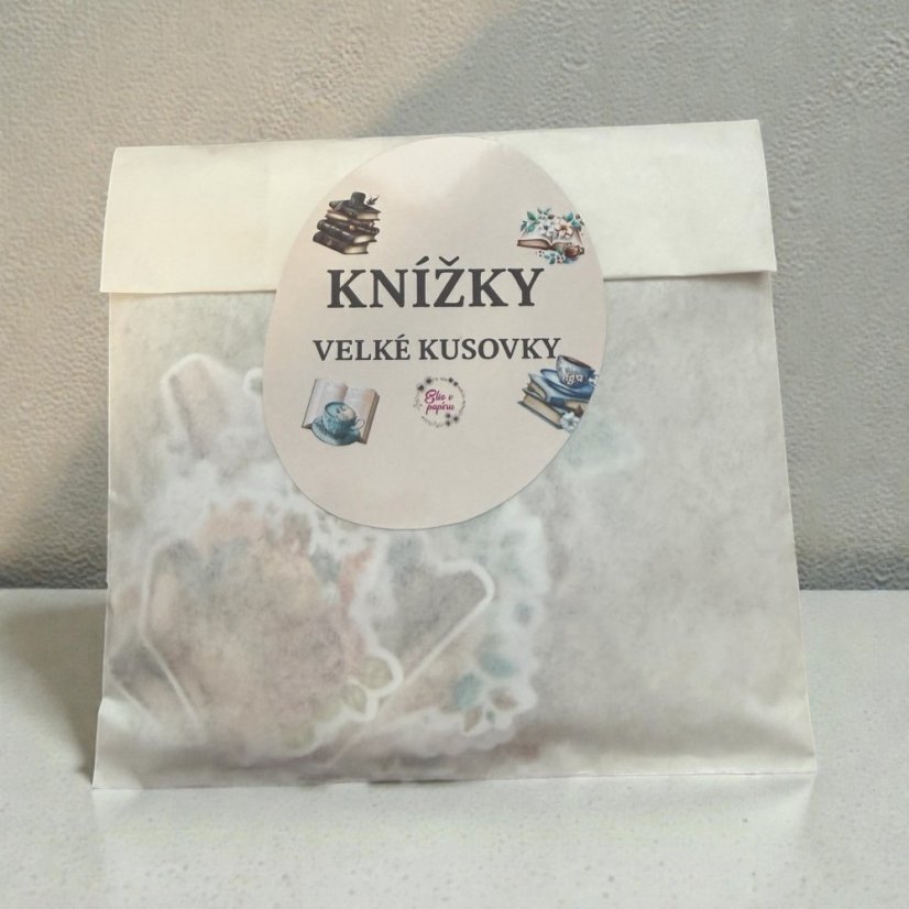 Knížky | Velké kusové samolepky do diáře i pro scrapbook