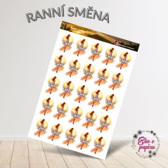 Ranní směna | Samolepky do diáře