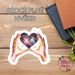 Srdce plné hvězd  | Samolepky do diáře