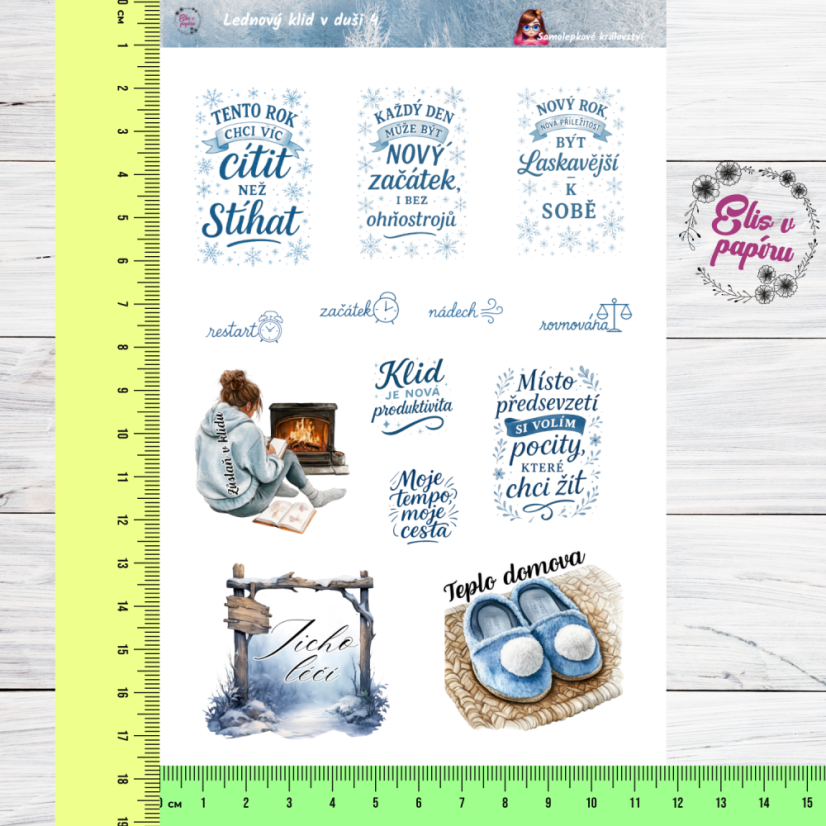 Lednový klid v duši | Měsíční samolepkový kit | 2026