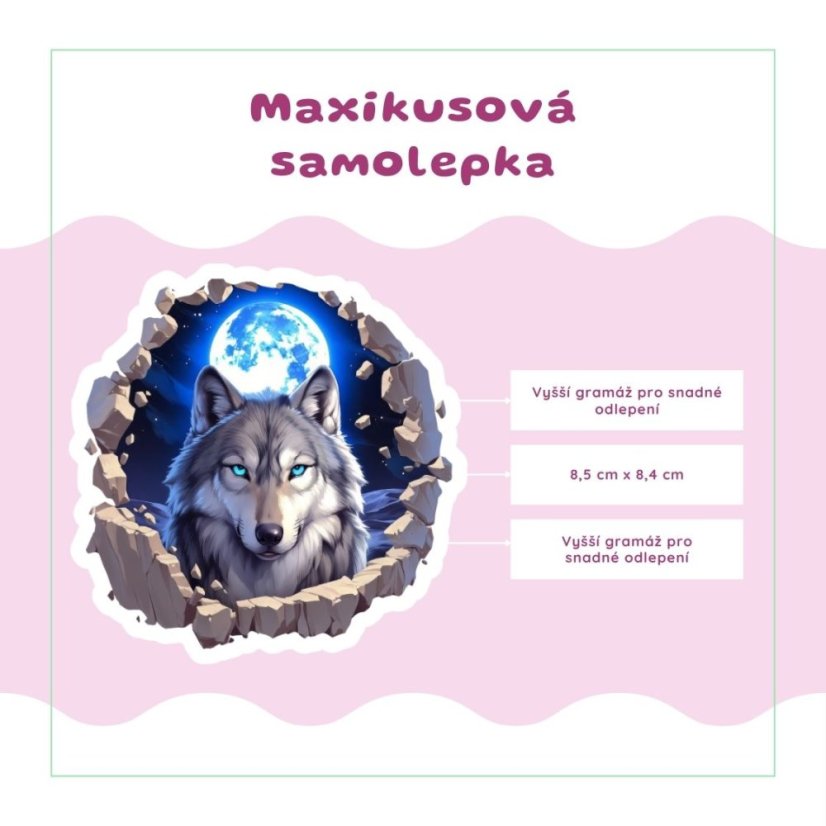 Noční vlk | Samolepka do diáře