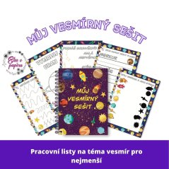 Sada vesmírných kartiček a vesmírného sešitu | PDF