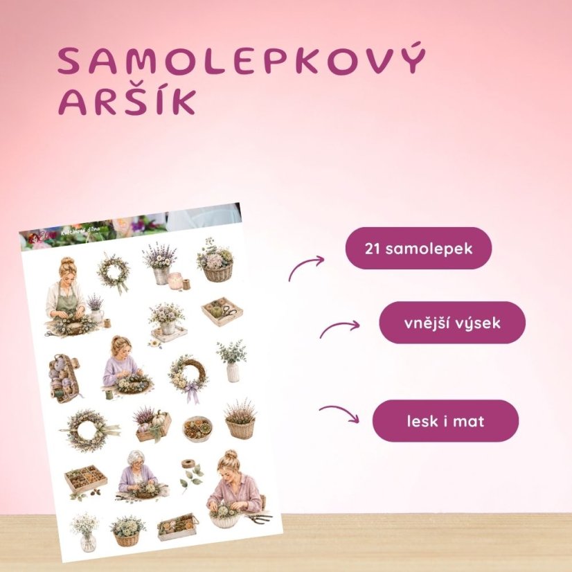 Květinová dílna | Samolepky do diáře