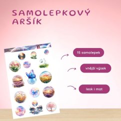 Květinové světy v bublinách | Samolepky do diáře