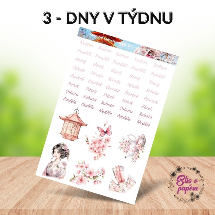 Květnové tajemství sakur | Měsíční samolepkový kit