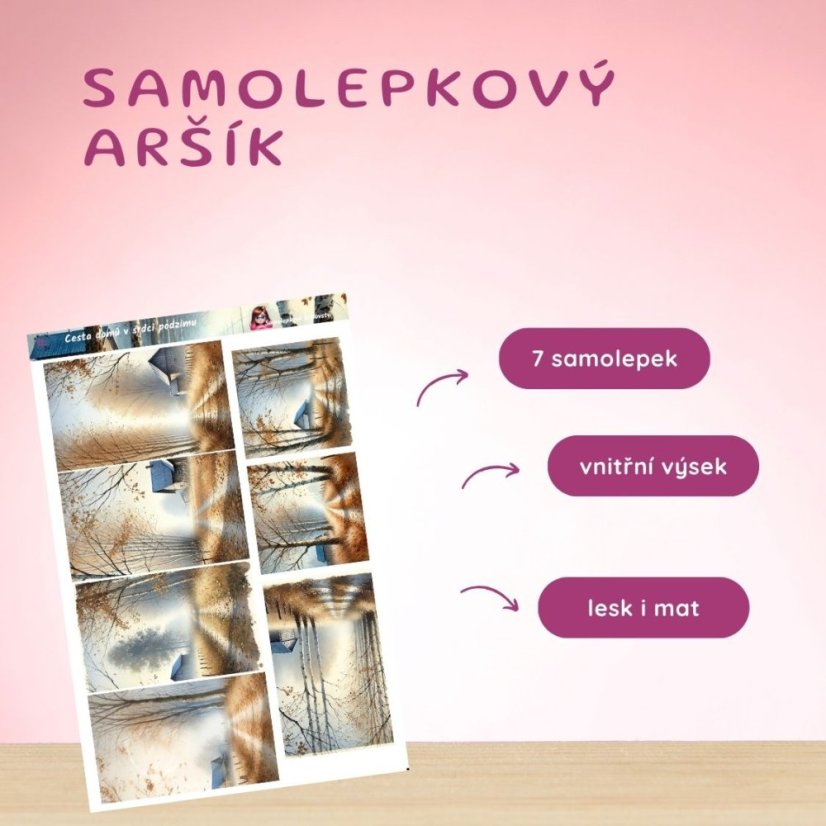 Cesta domů v srdci podzimu | Samolepky do diáře - obrázkové boxy