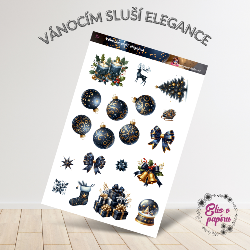 Vánocím sluší elegance | Samolepky do diáře