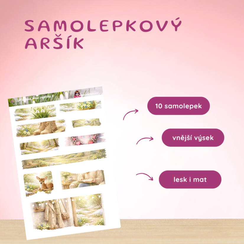 Březnové první paprsky | Měsíční samolepkový kit | 2026