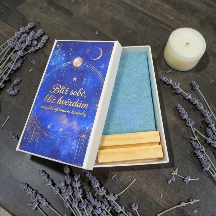 Blíž sobě, blíž hvězdám | magické afirmační kartičky | limitka