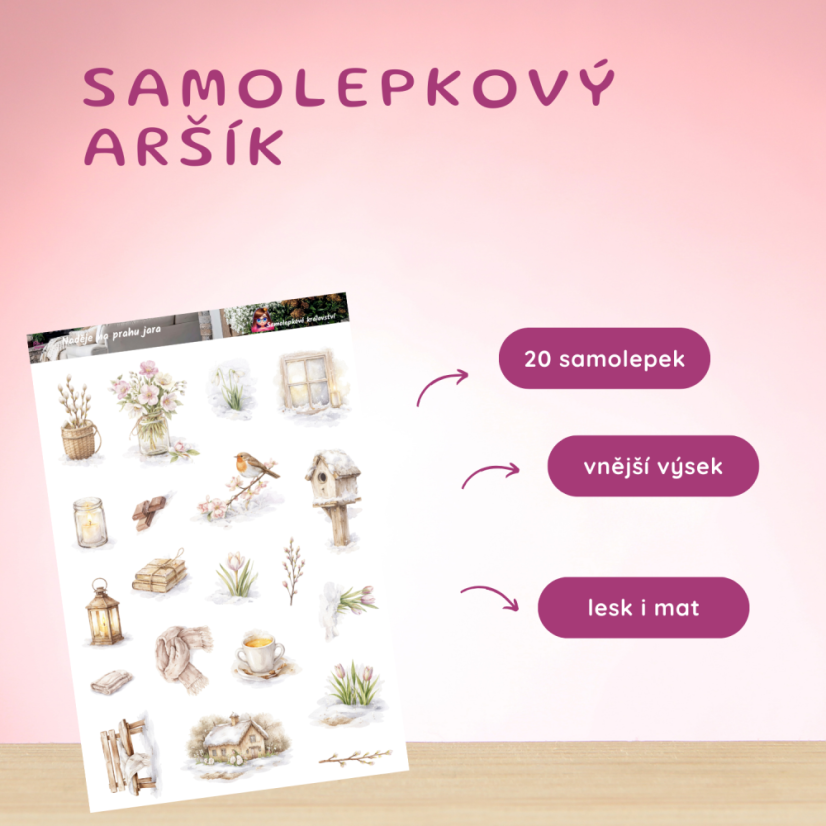 Naděje na prahu jara | Samolepky do diáře