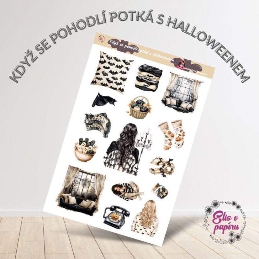 Když se pohodlí potká s Halloweenem | Samolepky do diáře
