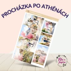 Samolepky od Elis v papíru s jarními motivy situovanými do Athén od Elis v papíru