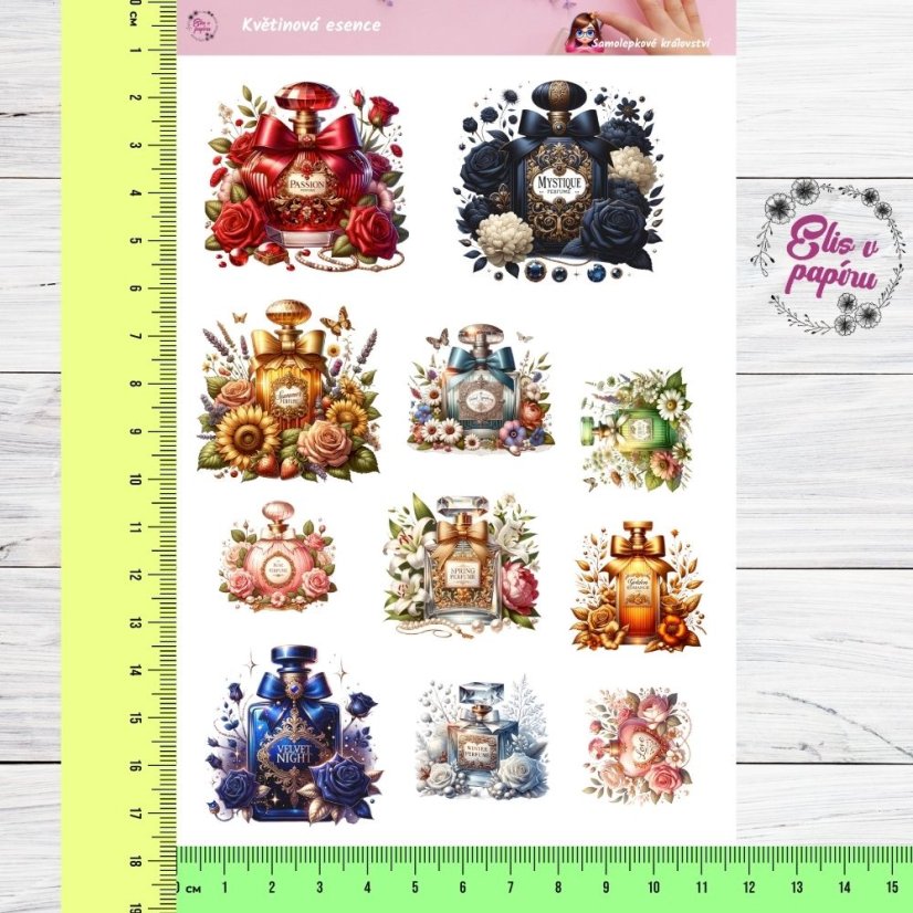 🌸 Elegantní diářové samolepky s vůní květin a tajemného luxusu.