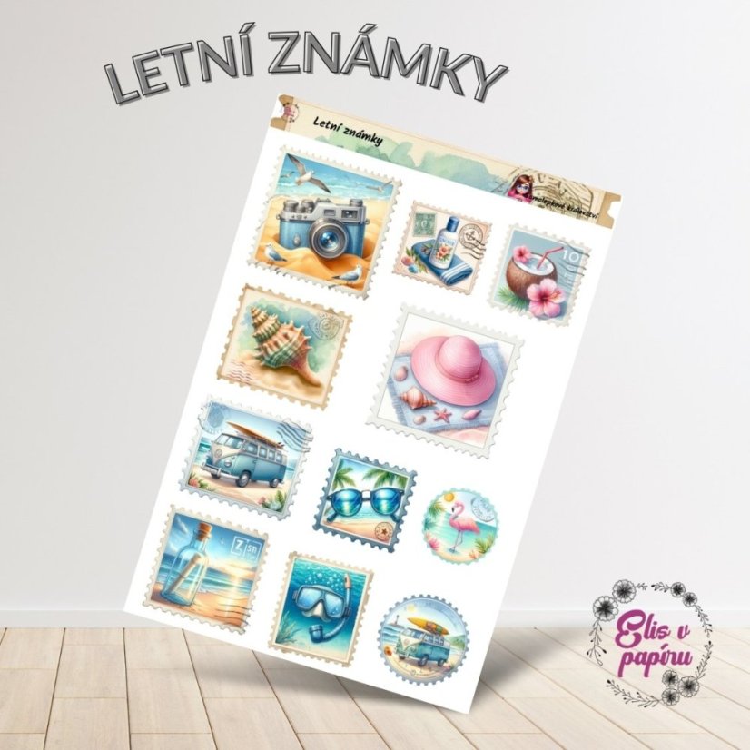 Letní známky | Samolepky do diáře