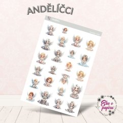 Samolepky do diáře i pro děti s anděly od Elis v papíru Samolepky do diáře i pro děti s anděly od Elis v papíru