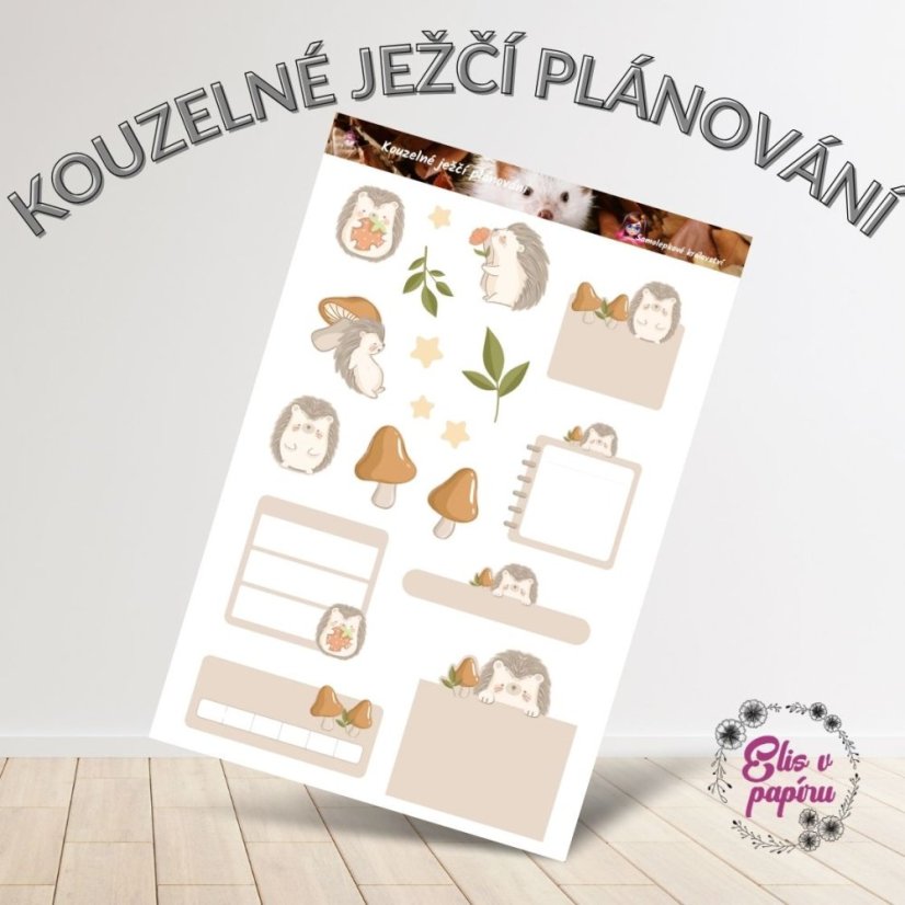 Kouzelné ježčí plánování | Samolepky do diáře