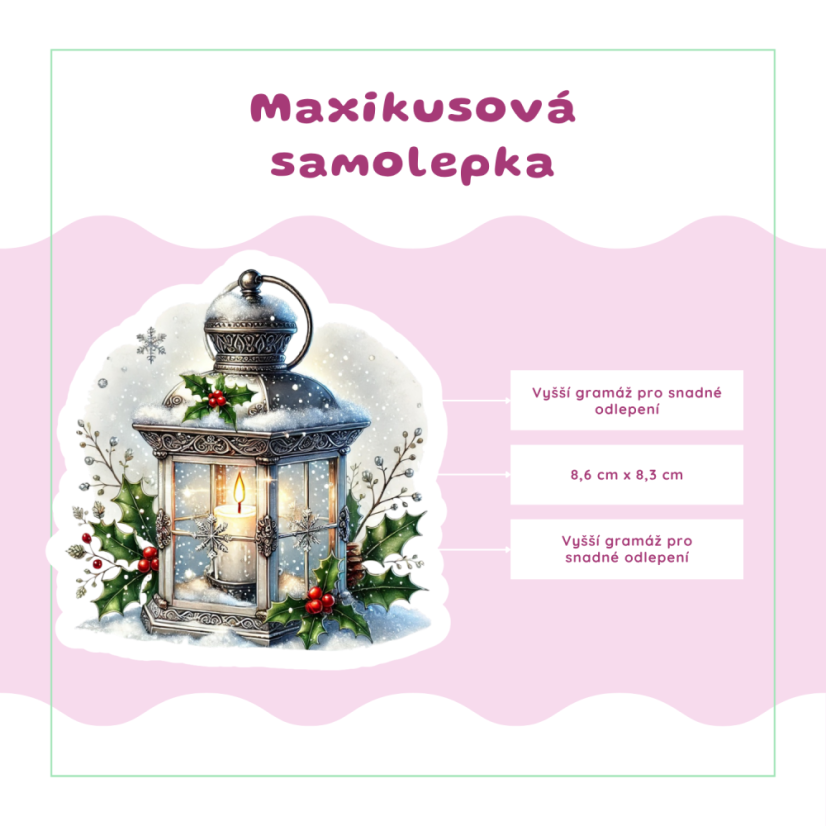 Vánoční lucerna | Samolepky do diáře