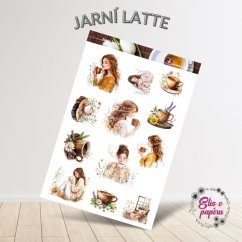 Jarní latte | Samolepky do diáře
