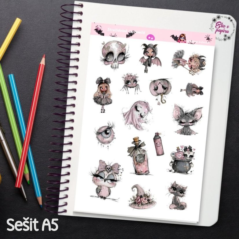 Strašidelně roztomilé | Samolepky do diáře