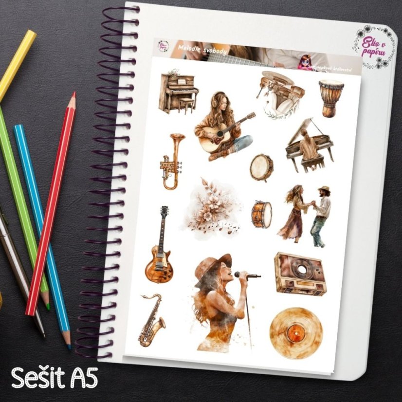 Melodie svobody | Samolepky do diáře