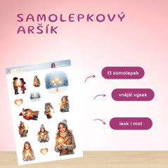 Dívka s prskavkami | Samolepky do diáře