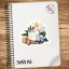 Samolepka "Relax u svíčky", pastelové barvy, relaxační motiv, diářové samolepky, plánování, bujo, samolepky na scrapbook.