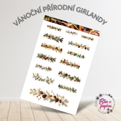 Vánoční přírodní girlandy | Samolepky do diáře