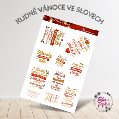 Klidné Vánoce ve slovech | Samolepky do diáře