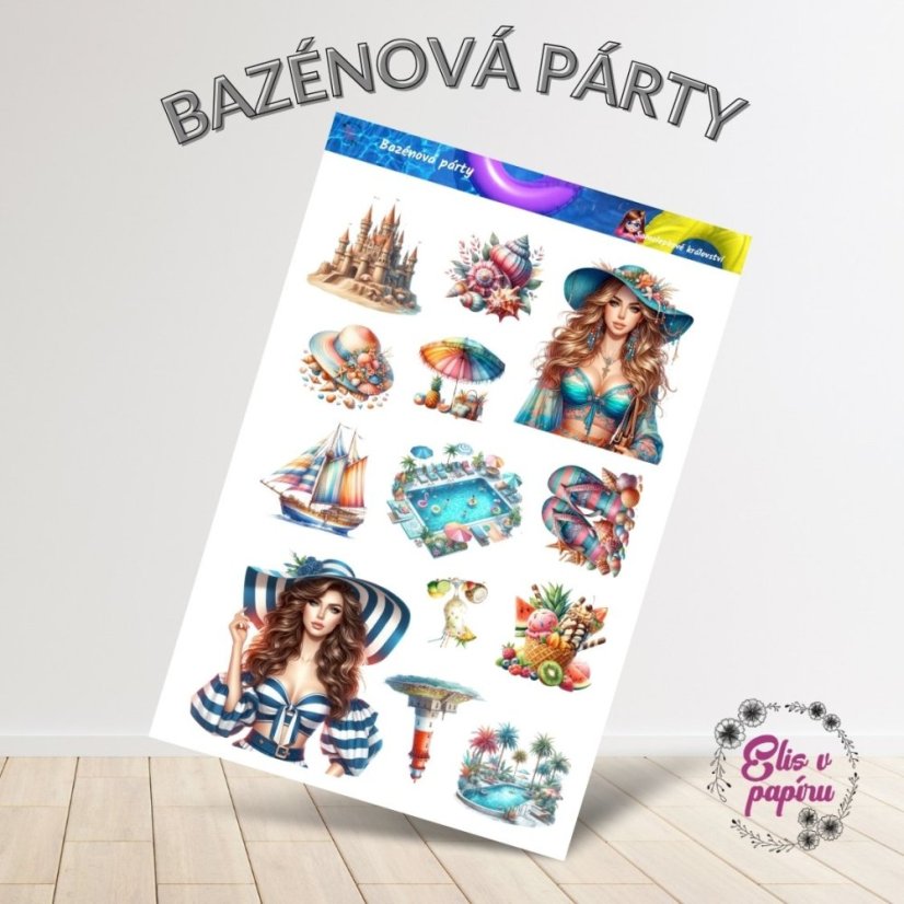 Bazénová párty | Samolepky do diáře
