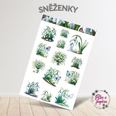 Sněženky | Samolepky do diáře