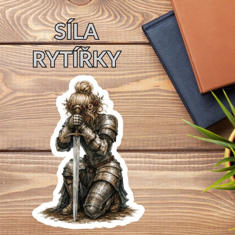 Síla rytířky | Maxi kusová samolepka pro diář i scrapbook