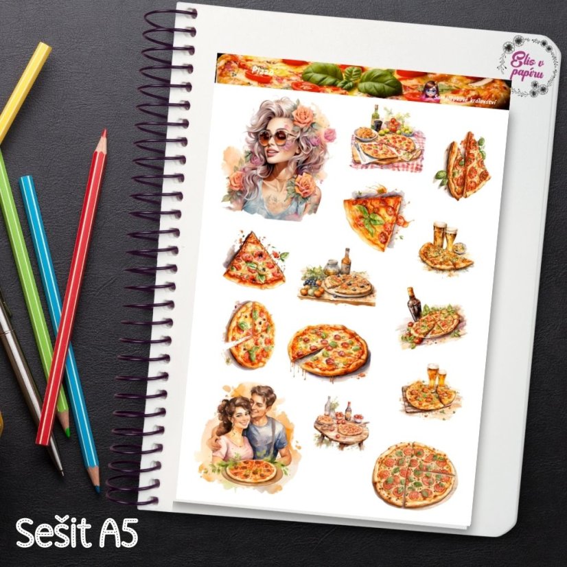 Pizza | Samolepky do diáře