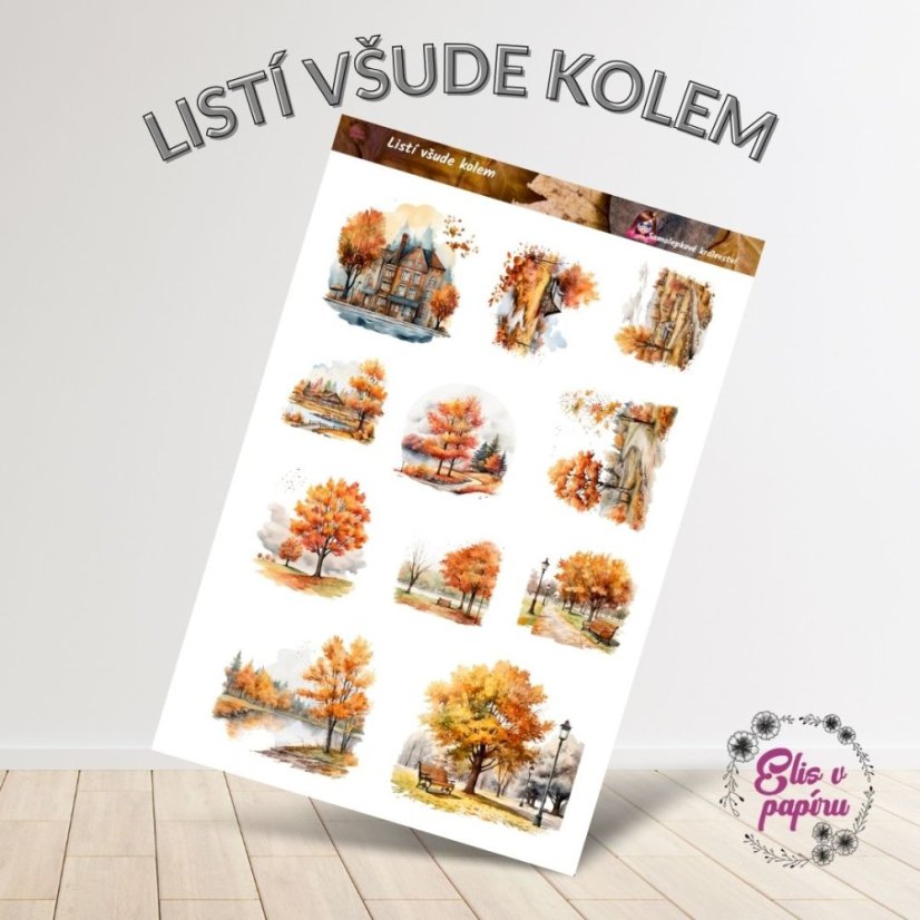 Listí všude kolem | Samolepky do diáře