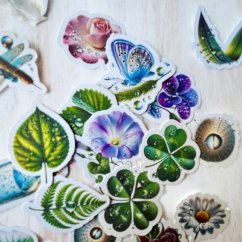 Jemné doteky rosy | Malé kusové samolepky pro diář i scrapbook