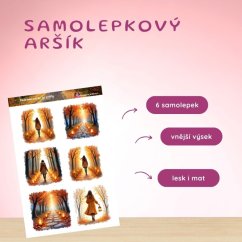 Podzimní cesta se světýlky | Samolepky do diáře