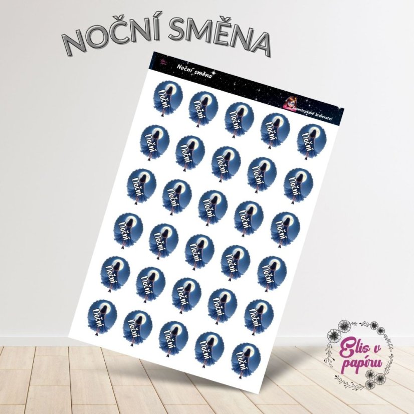 Noční směna | Samolepky do diáře
