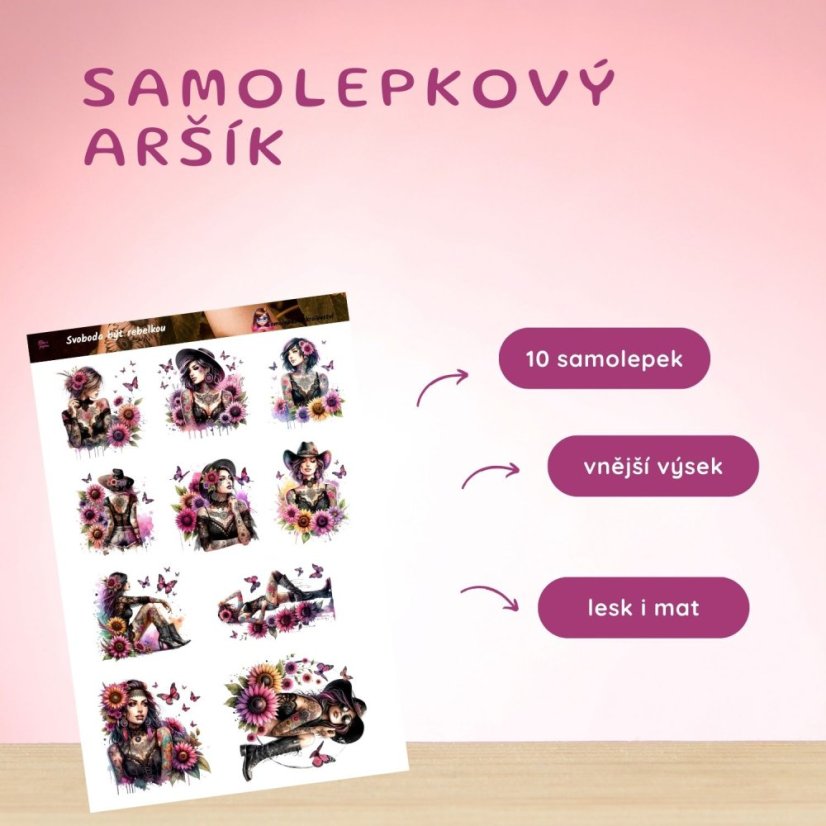 Svoboda být rebelkou | Samolepky do diáře