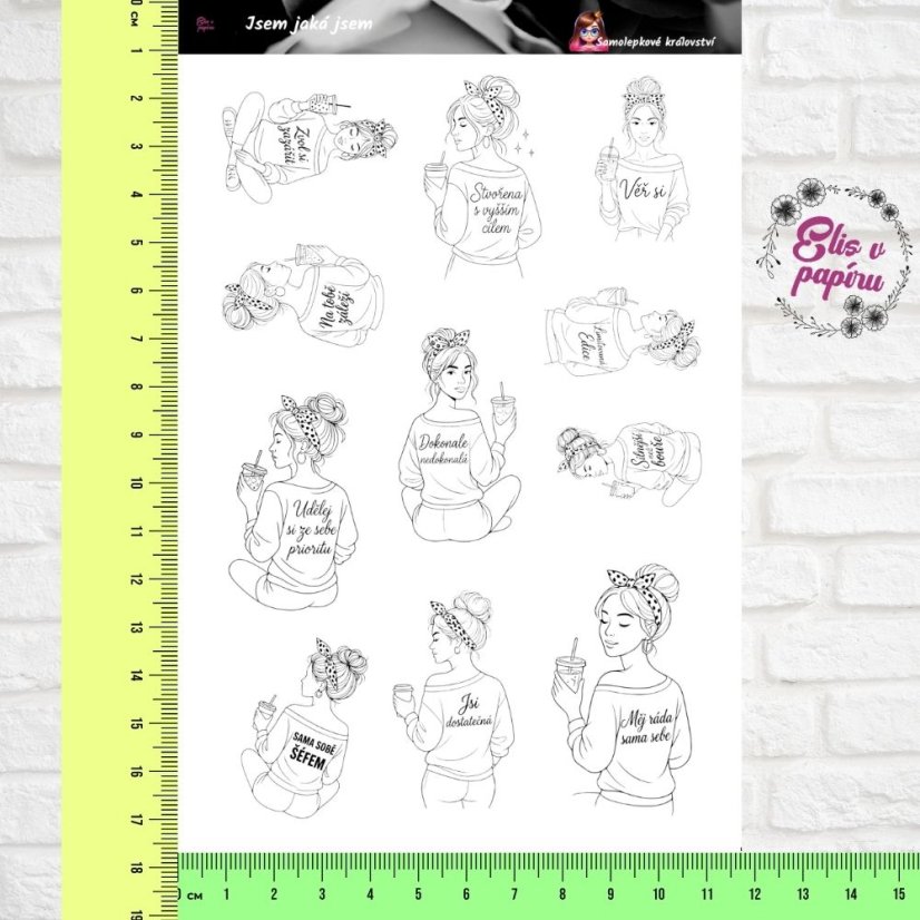 Jsem jaká jsem | Samolepky do diáře