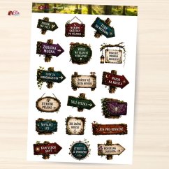 Navigace kouzelným lesem | Samolepky do diáře