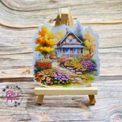 Samolepka s motivem podzimního domku obklopeného barevnými květinami. Přenese tě do klidné podzimní atmosféry a dodá tvému plánování teplo a barvy. Samolepka s motivem podzimního domku obklopeného barevnými květinami. Přenese tě do klidné podzimní atmosféry a dodá tvému plánování teplo a barvy.